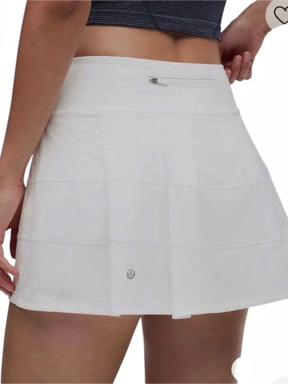 Lululemon Pace Rival Skirt. White. Size 4.